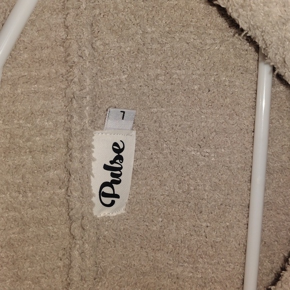 Cream Pulse Quarter Zip Pullover Ribbed Sweater L - Picture 5 of 6